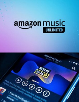 Image of mobile showing Amazon music Unlimited