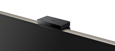 Living room scene showing BRAVIA TV with BRAVIA CAM above plinth