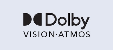 Logos of Dolby Vision® and Dolby Atmos®